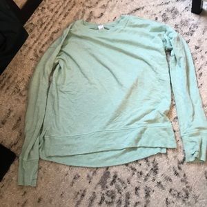 teal crew neck